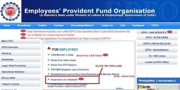 Reactivate a Dormant or Inoperative EPF Account