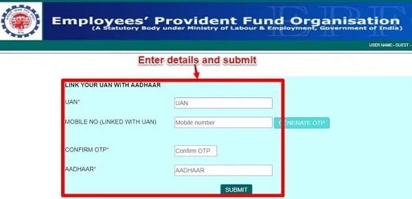 Link Aadhaar with Your EPF Account